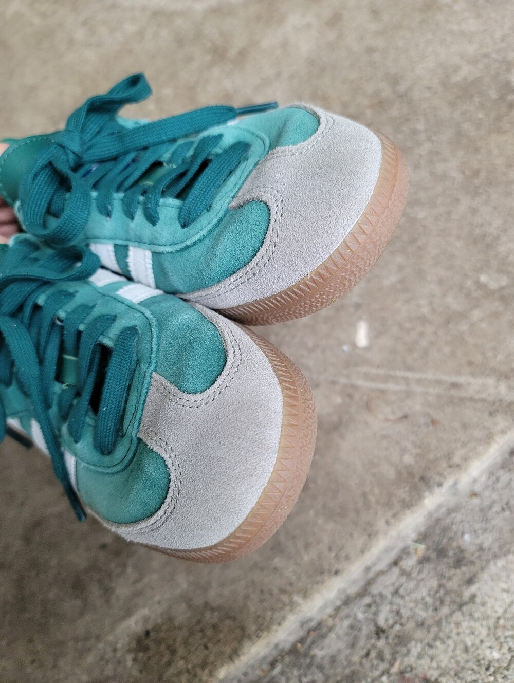 adidas Samba OG Collegiate Green Suede Grey Trim Gum Sole Sneaker US 6 Pre-owned - Picture 7 of 12